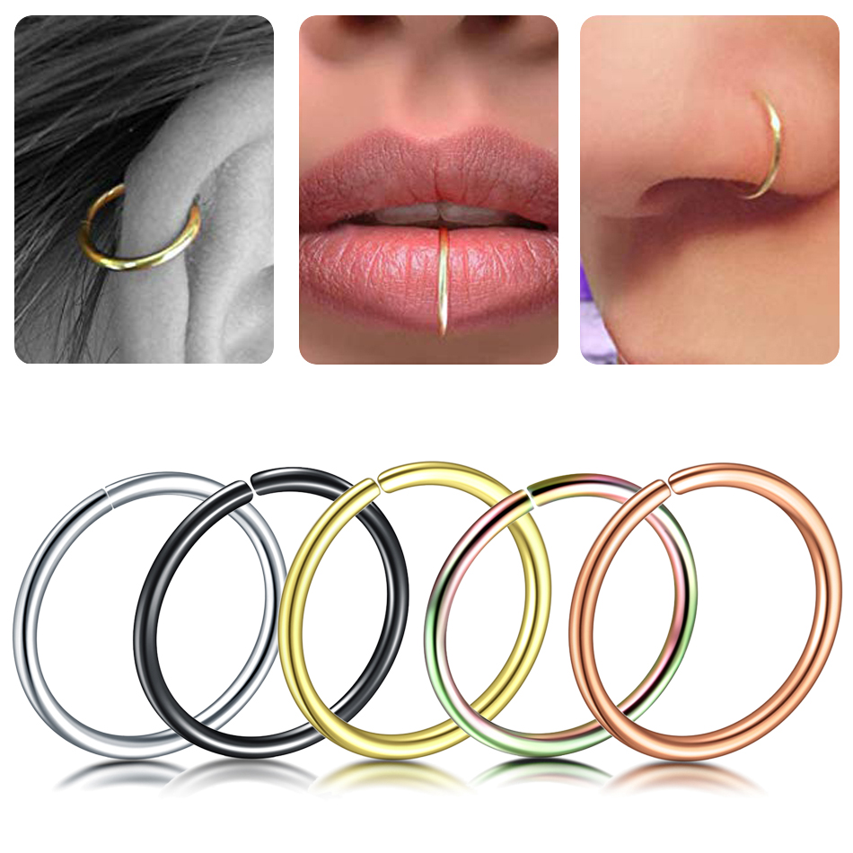 Helix Cartilage Ring - 1PC/Lot Klipsy do nosa ze stali