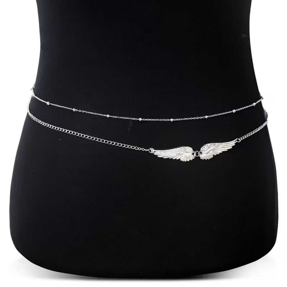 Body Jewellery - Elegancki dwuwarstwowy łańcuszek na ciało z