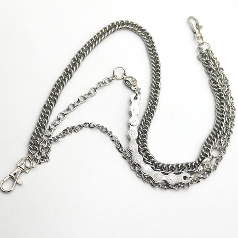 Body Jewelry Ideas - 1 szt. Męski srebrny łańcuch do