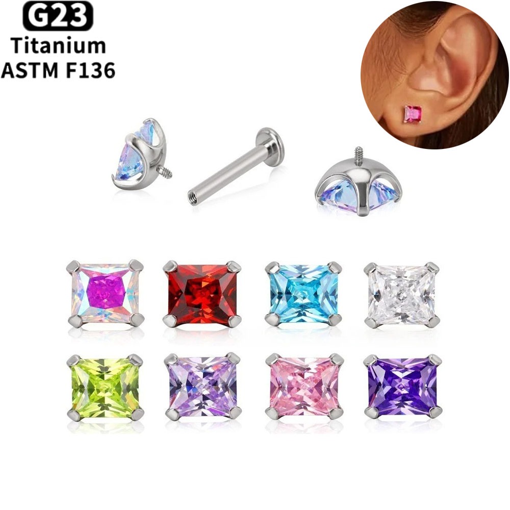 Helix Cartilage Ring - Kolczyki do piercingu wargi z tytanu
