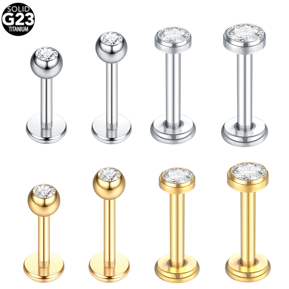 Helix Cartilage Ring - G23 Titanium Labret Piercing Lip Ring