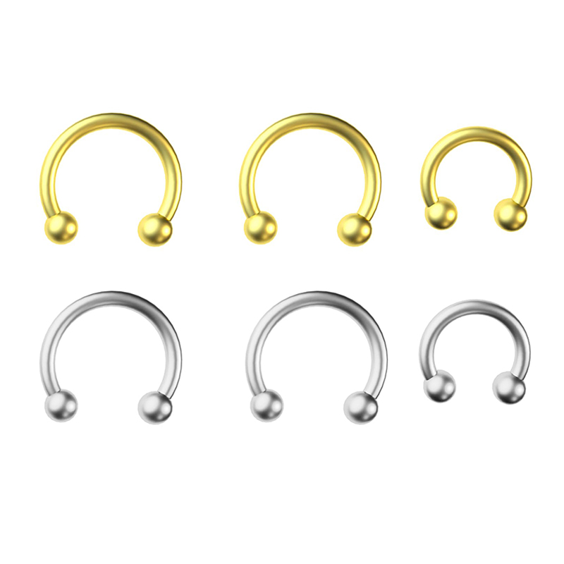 Helix Cartilage Ring - 5 sztuk/partia Stal nierdzewna 18G Podkowa