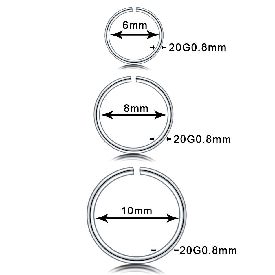 1PC/Lot Klipsy do nosa ze stal – Helix Cartilage Ring recenzja i cena