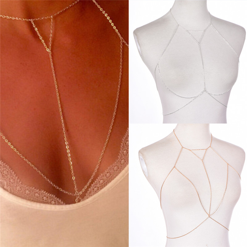 Złote srebrne modne ogniwo sta – Body Jewelry Harness recenzja i cena