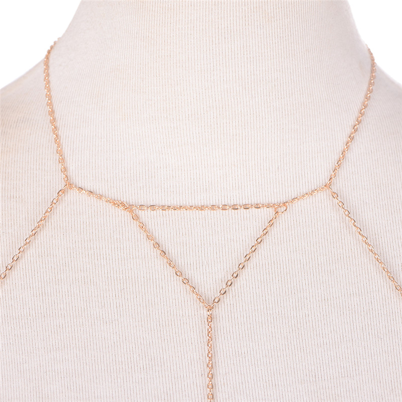 Złote srebrne modne ogniwo sta – Body Jewelry Harness recenzja i cena