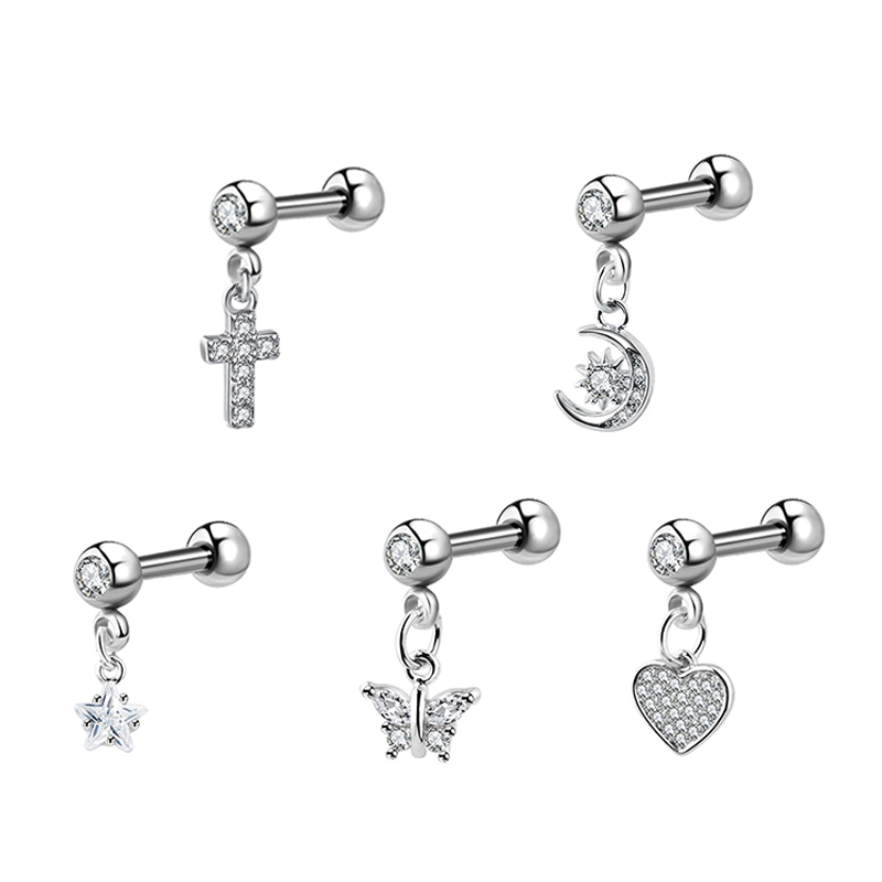 (.) Kolczyki z cyrkoniami do p – Helix Cartilage Ring recenzja i cena