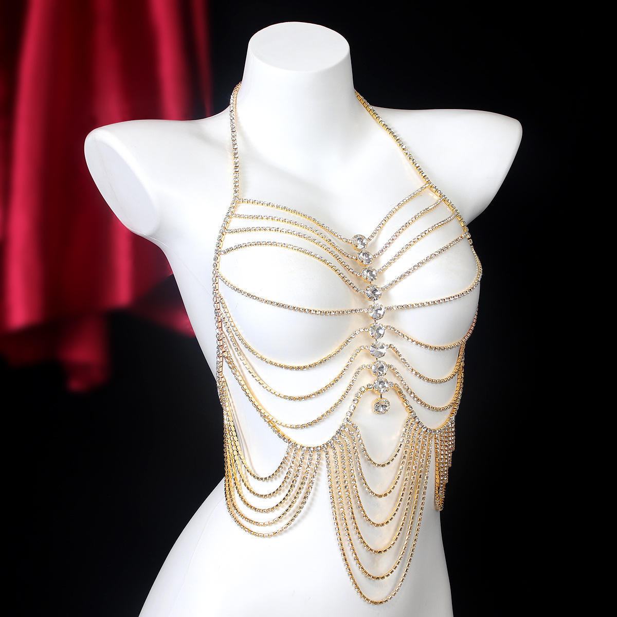 Luksusowe frędzle w paski w st – Body Jewelry Harness recenzja i cena