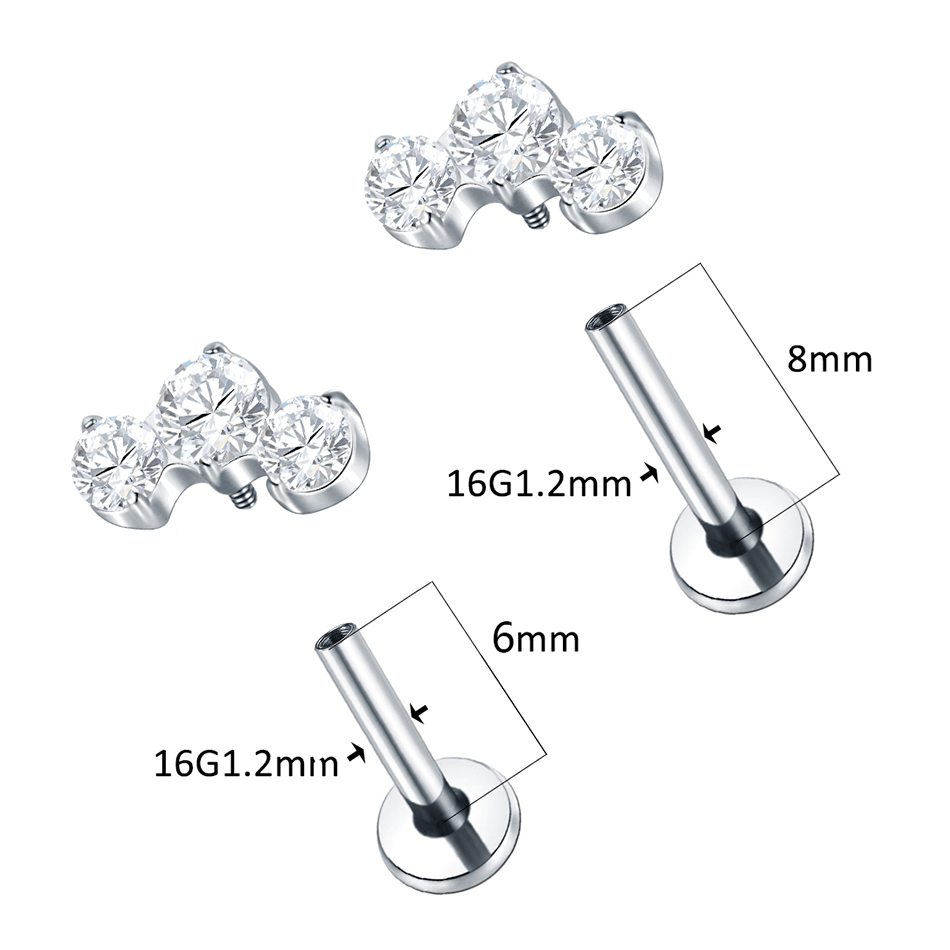 1/5PCS Titanium Piercings CZ L – Helix Cartilage Ring recenzja i cena