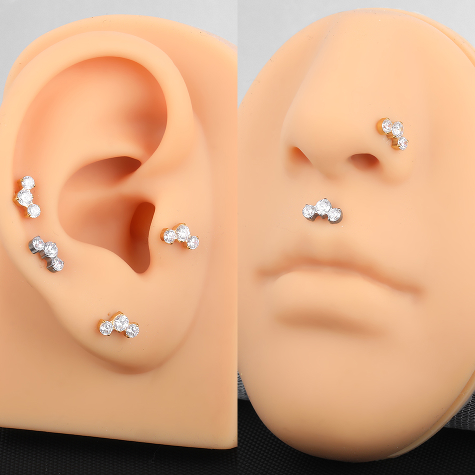 1/5PCS Titanium Piercings CZ L – Helix Cartilage Ring recenzja i cena