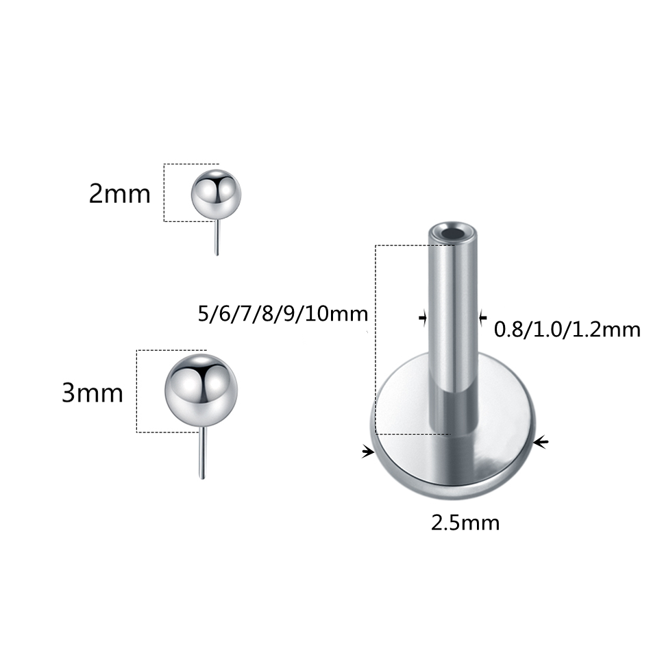 1/10szt Tytanowe kulki wciskan – Helix Cartilage Ring recenzja i cena